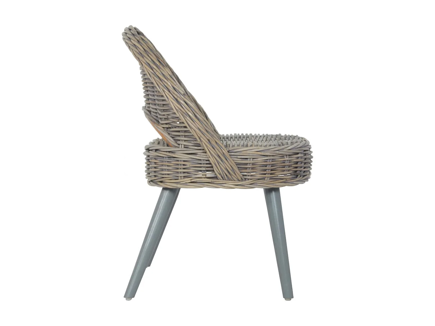 Fauteuil-fauteuil Kubu Rotin Gris