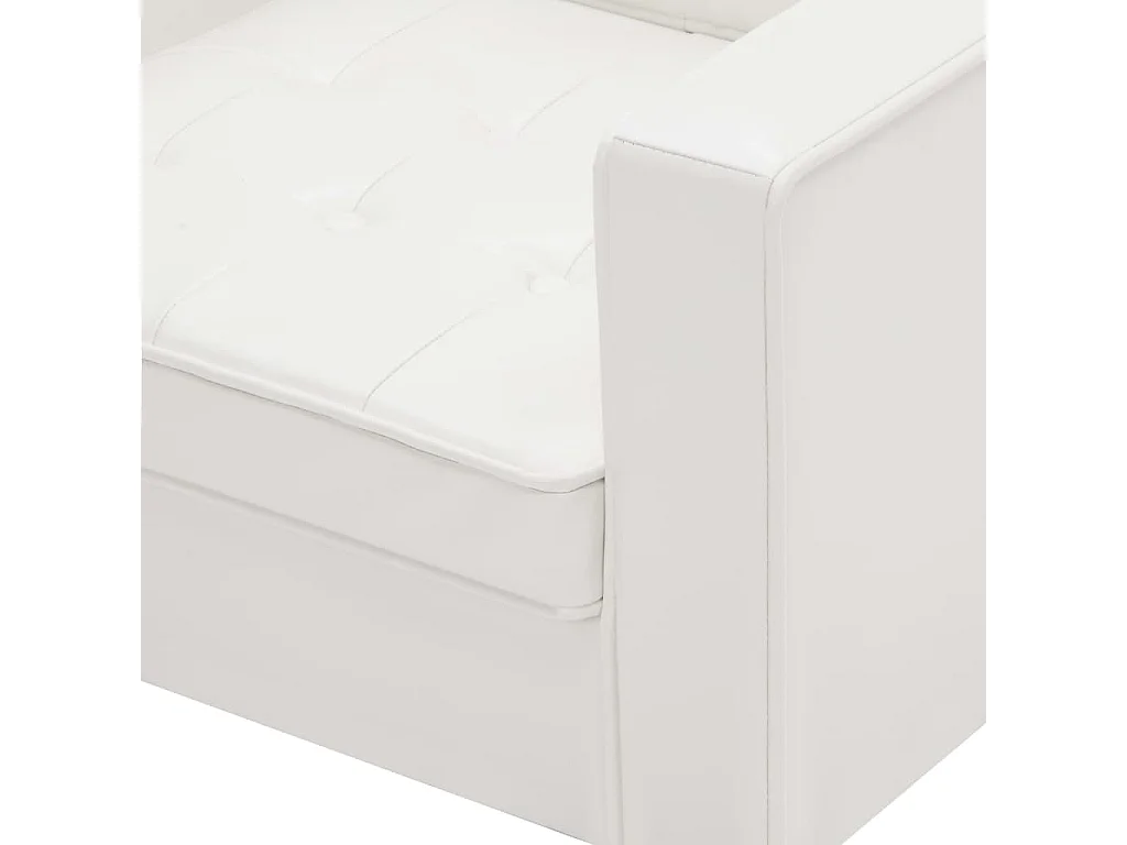 Fauteuil Wit 75x70x75 cm Kunstleer