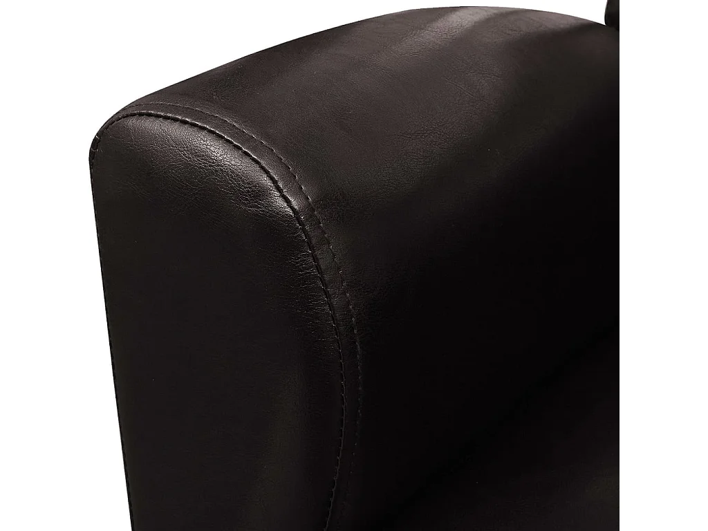 Fauteuil de fauteuil Marron foncé Similicuir