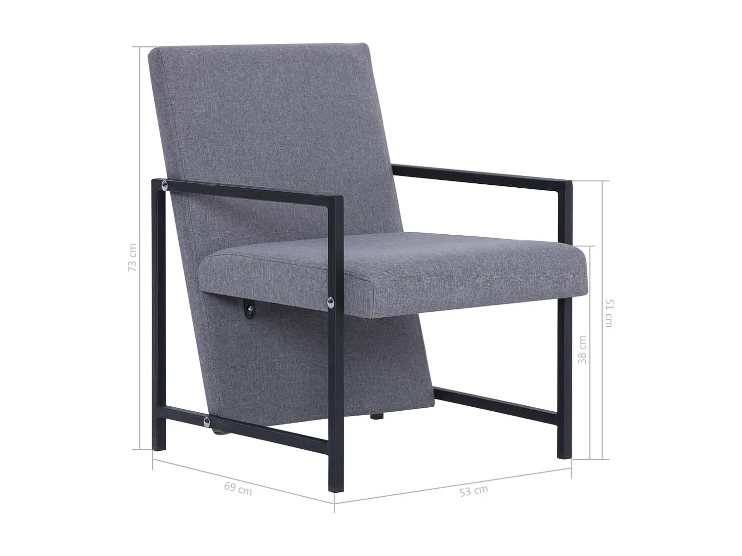 Fauteuil Gris clair Tissu