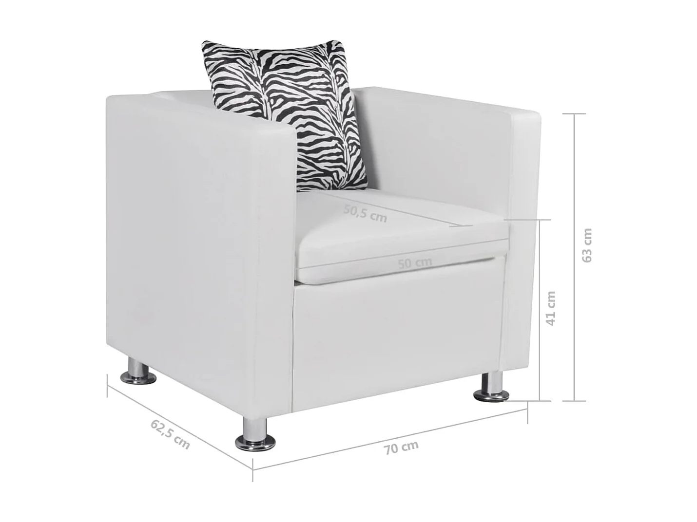 Fauteuil Blanc Similicuir