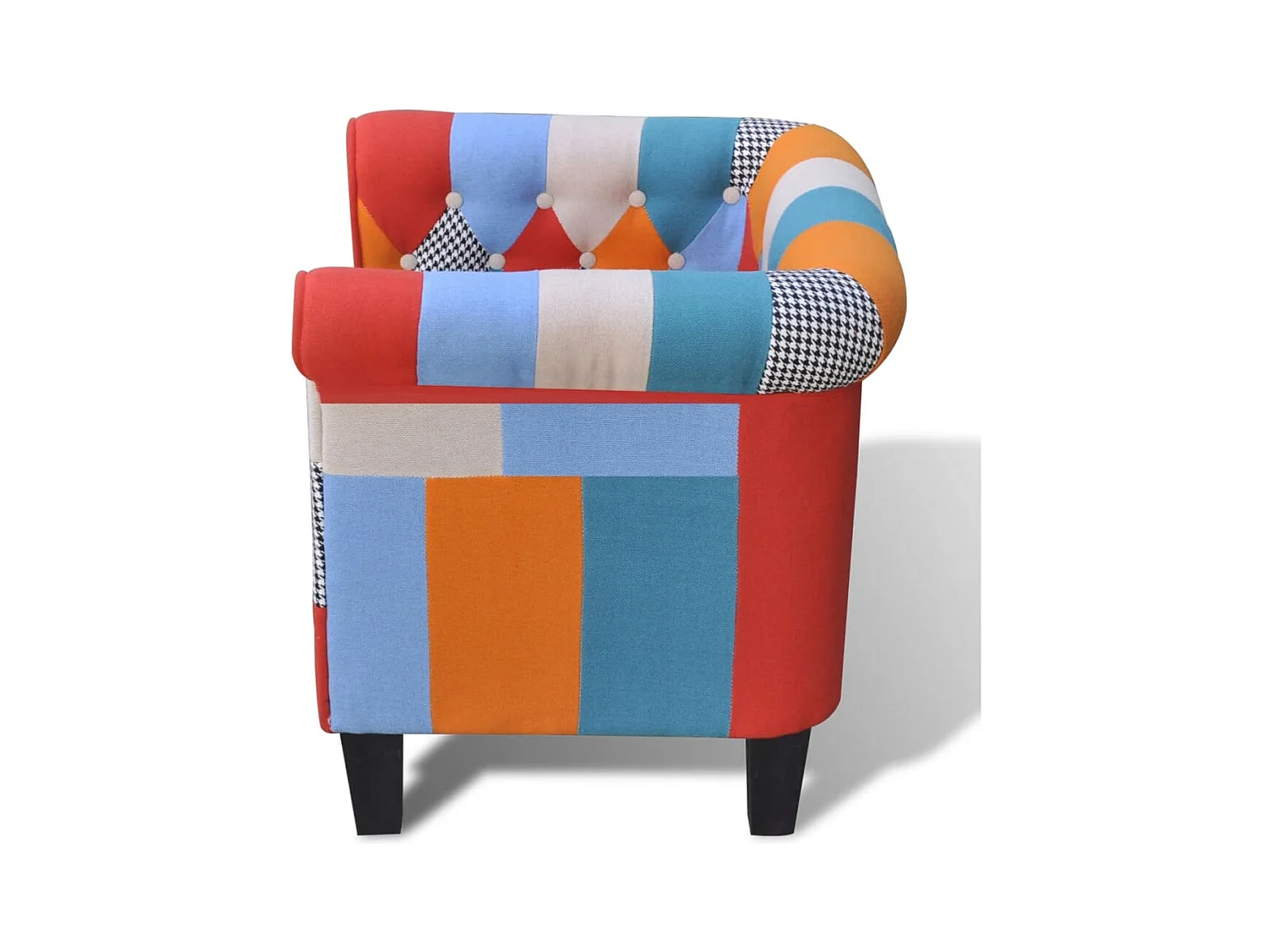 Fauteuil avec design de patchwork Tissu