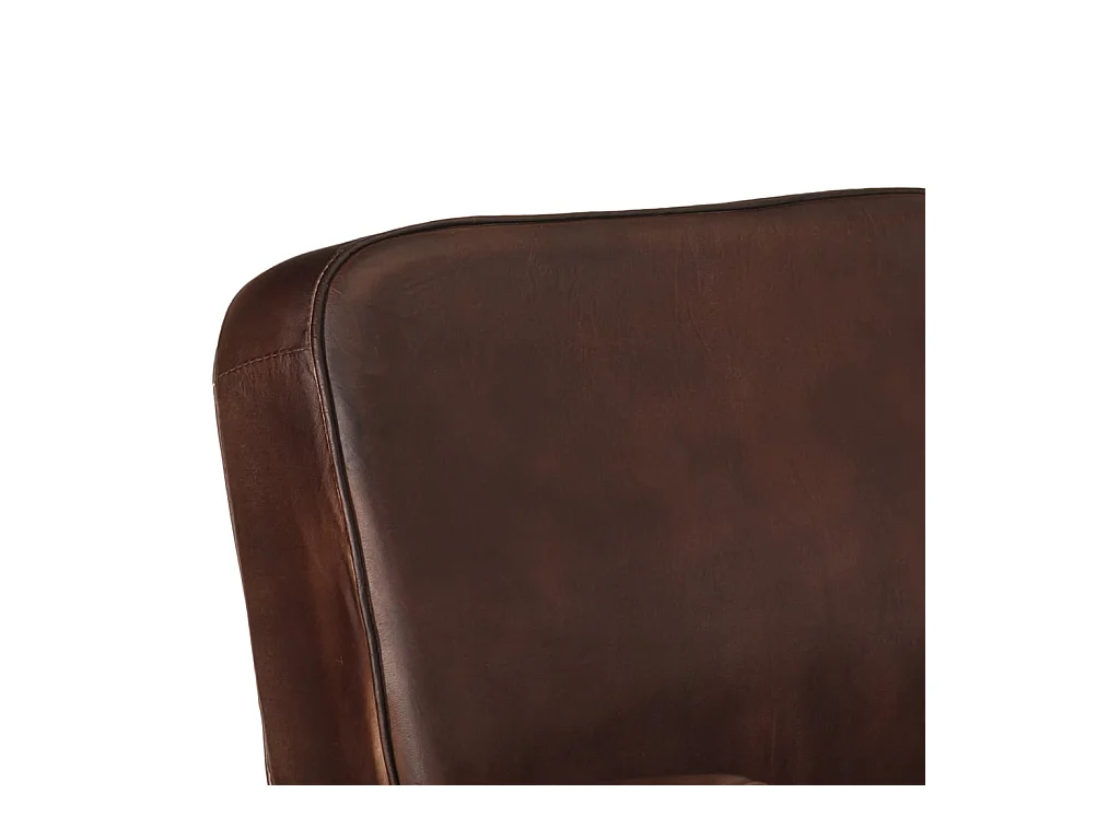Sillón de cuero auténtico marrón