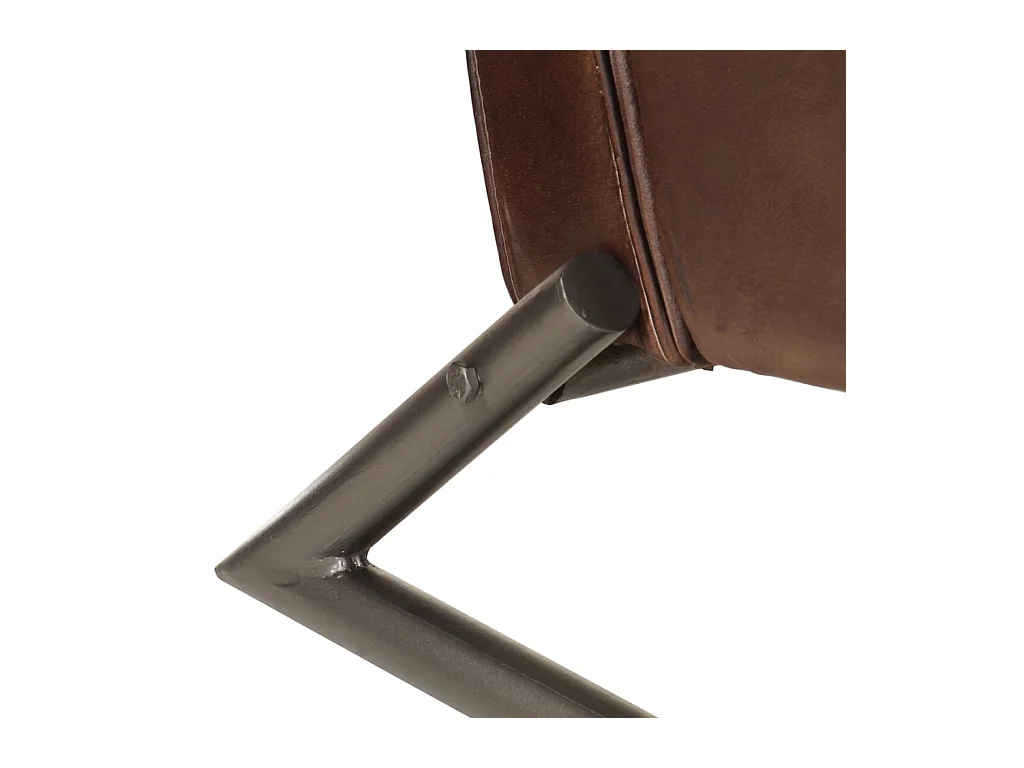 Sillón de cuero auténtico marrón