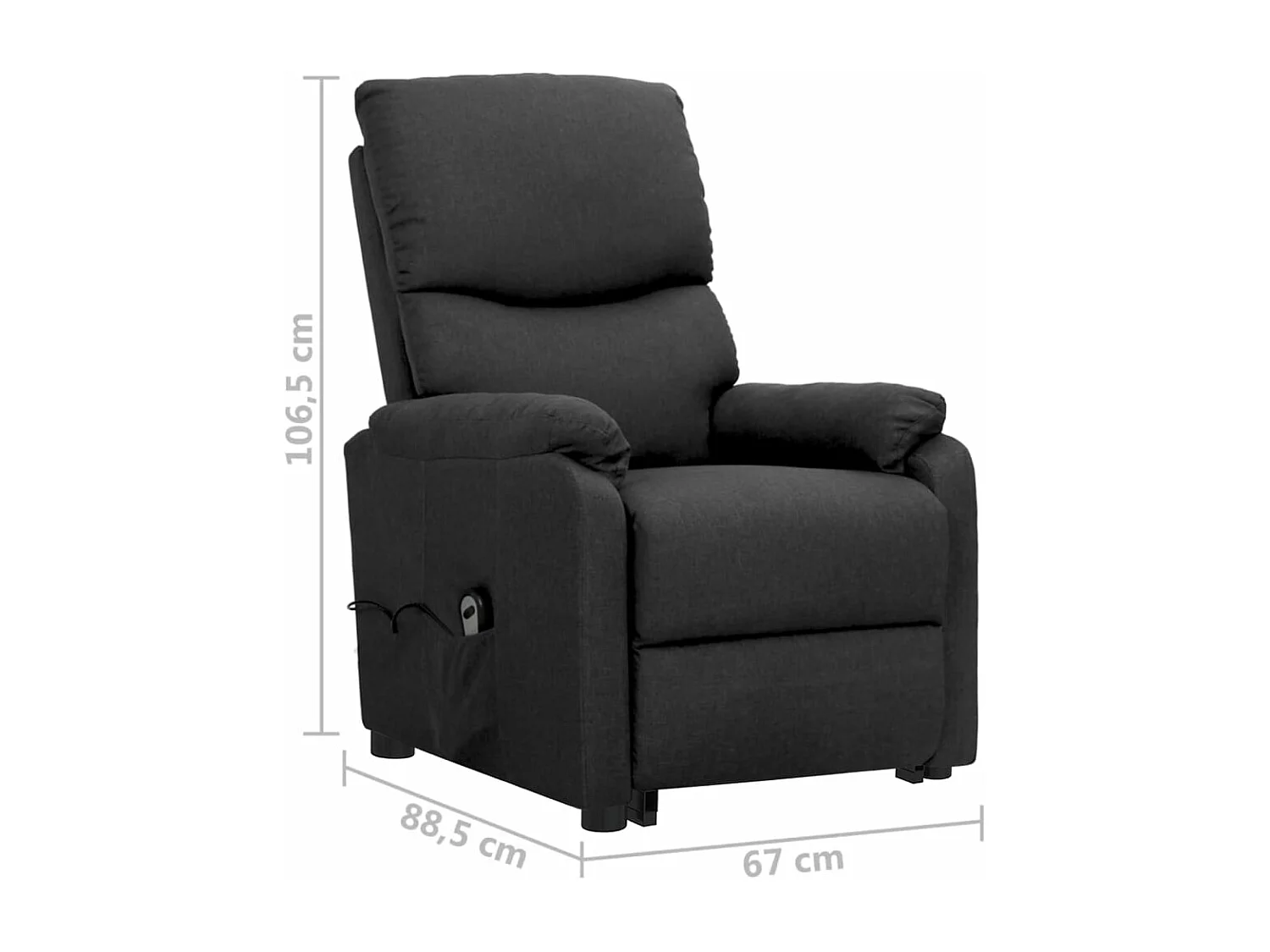 Fauteuil Gris foncé Tissu