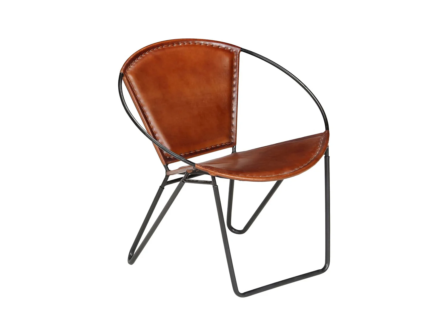 Fauteuil Marron Cuir véritable
