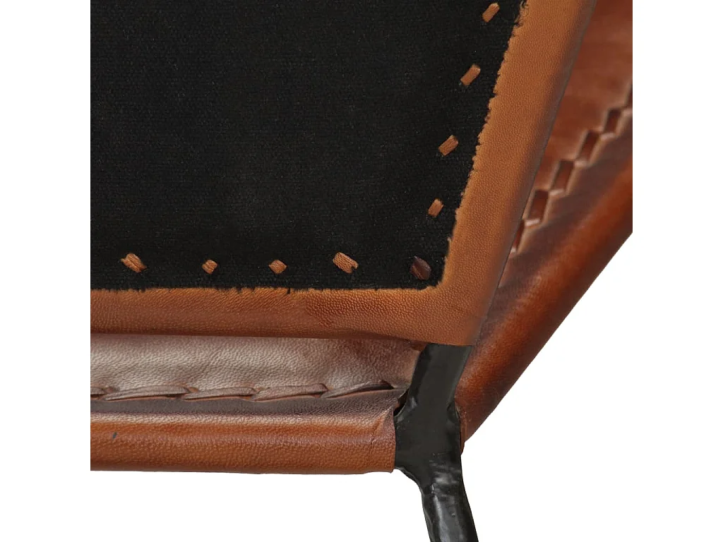 Fauteuil Marron Cuir véritable