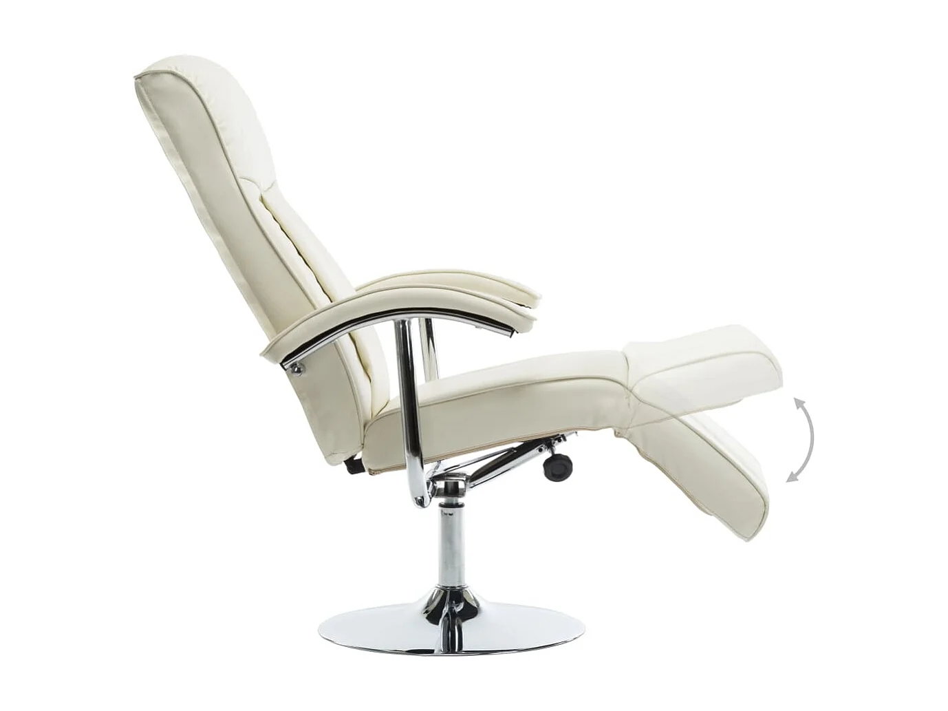 Fauteuil TV Crème Similicuir