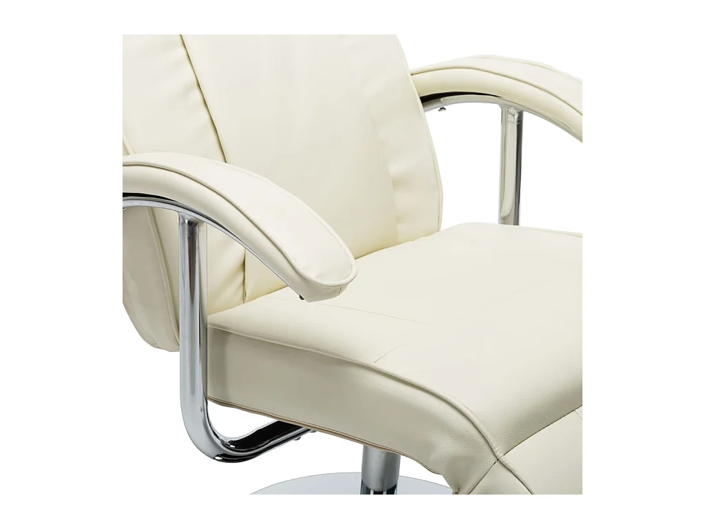 Fauteuil TV Crème Similicuir