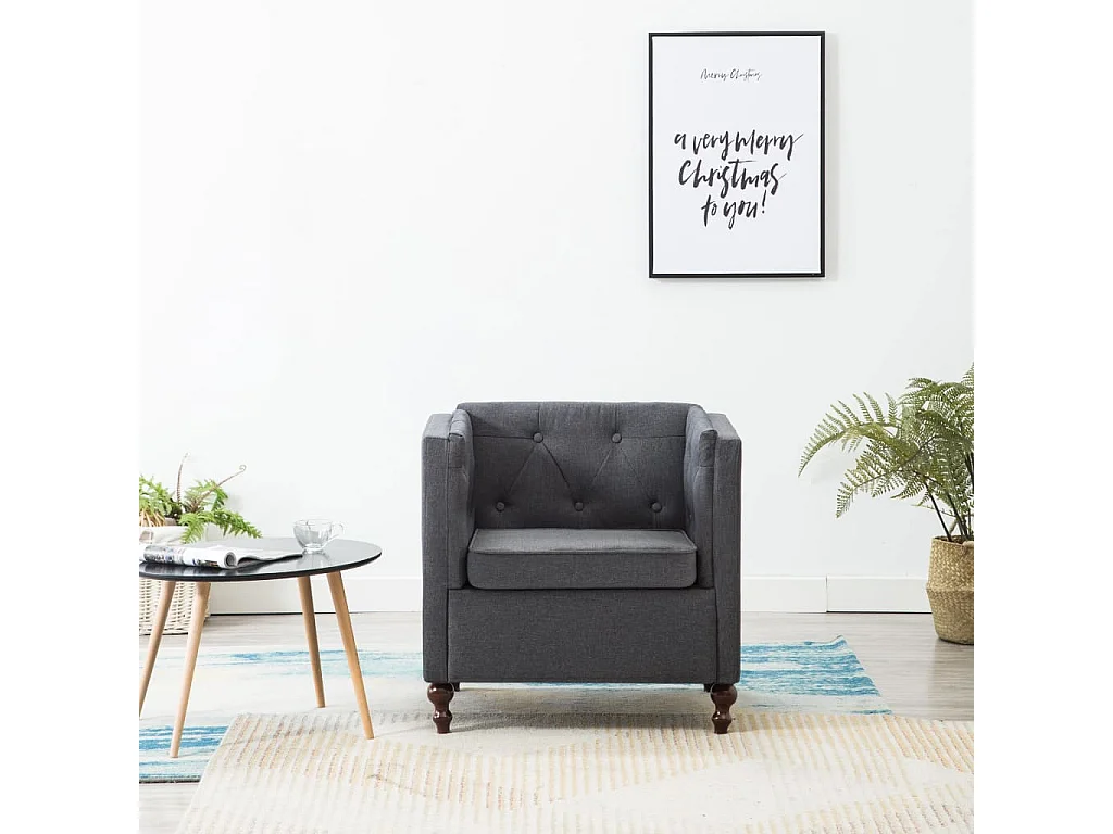 Fauteuil Gris foncé Tissu