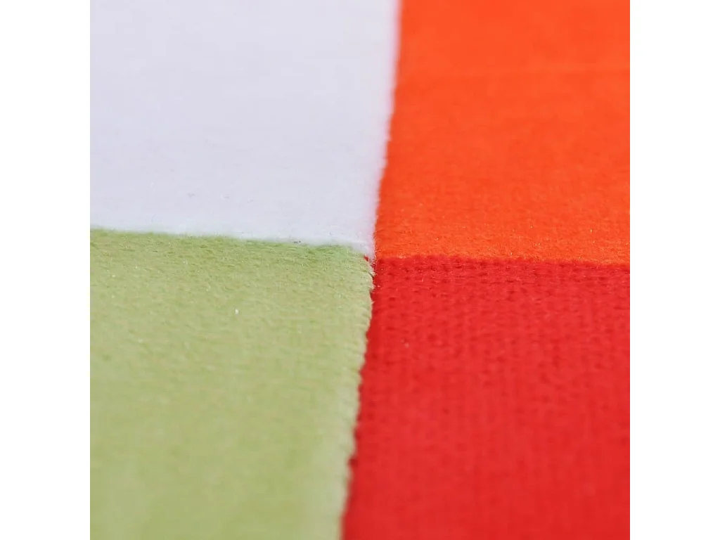 Fauteuil met patchwork ontwerp en verchroomde poten kubus stof