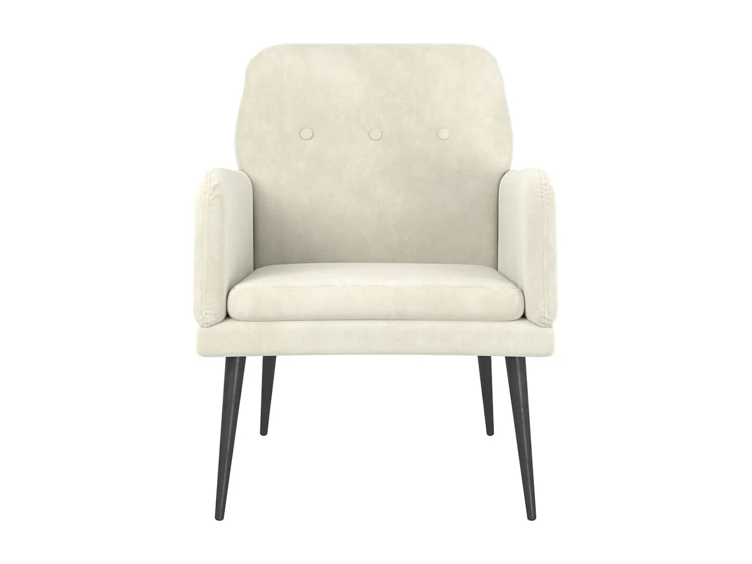 Fauteuil Crème 62x79x79 cm Velours