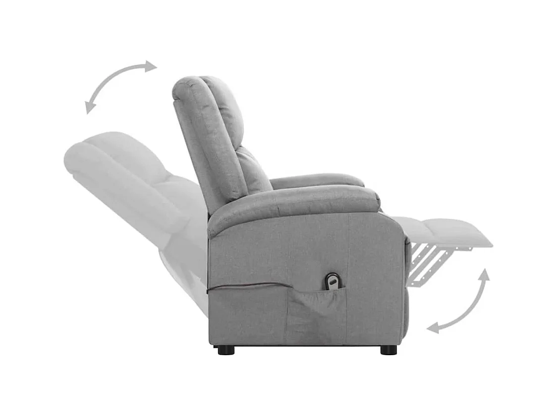 Fauteuil Gris clair Tissu