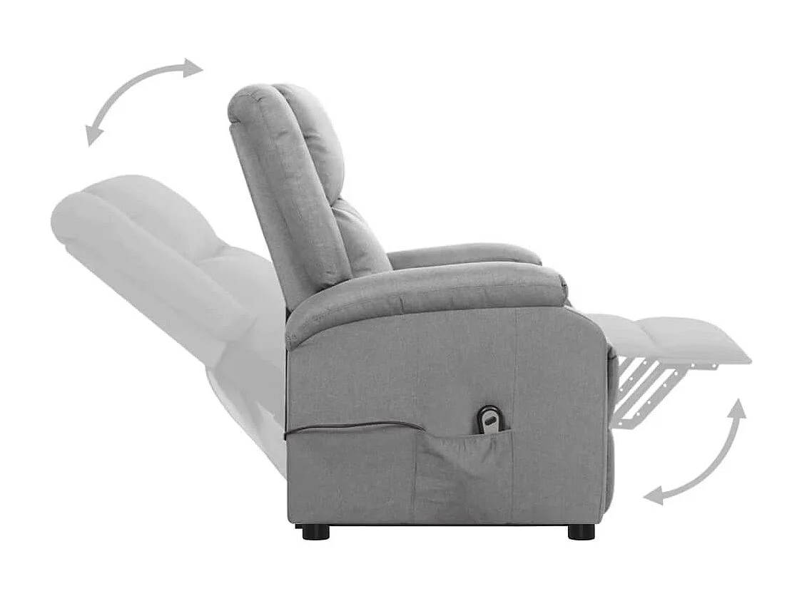 Fauteuil Gris clair Tissu