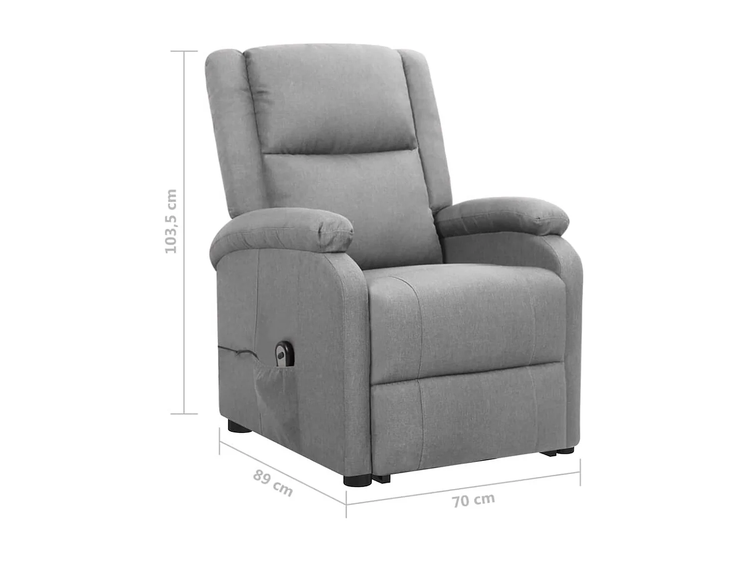 Fauteuil Gris clair Tissu