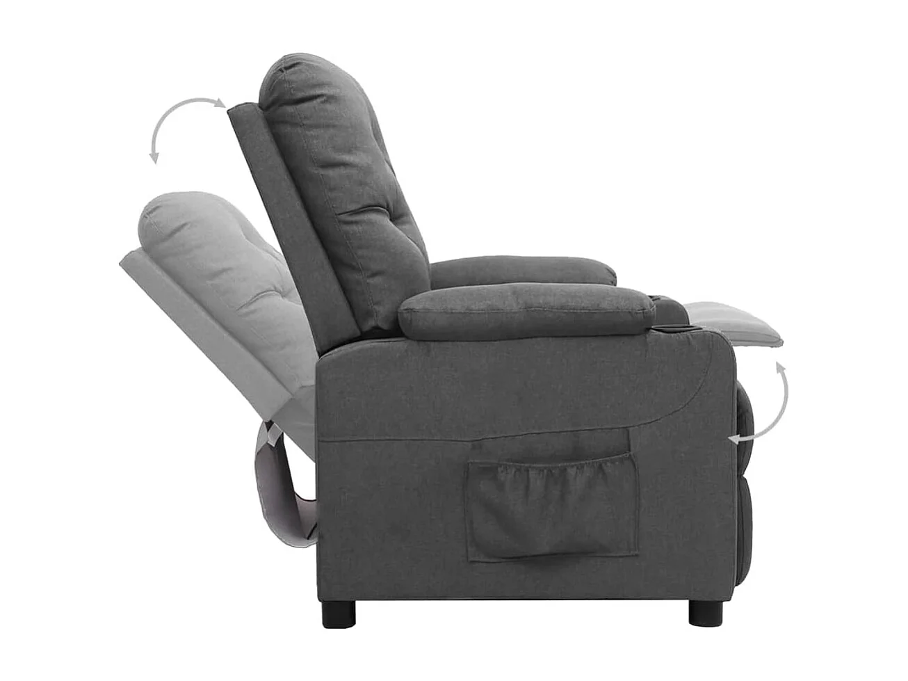 Fauteuil Gris clair Tissu