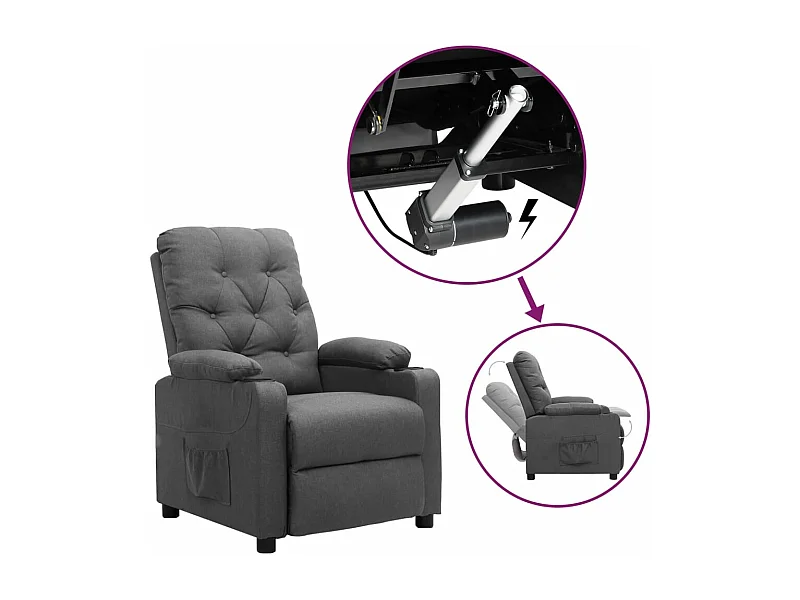 Fauteuil Gris clair Tissu