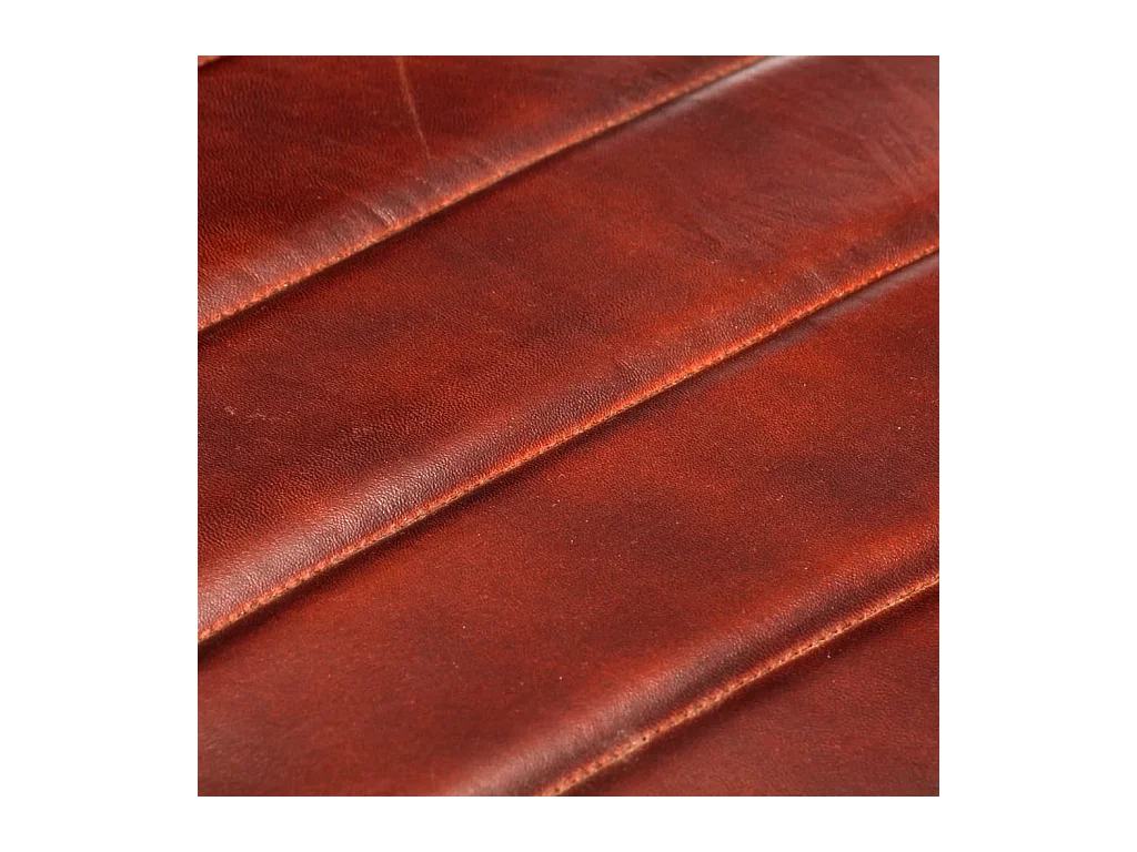 Fauteuil Marron foncé Cuir véritable