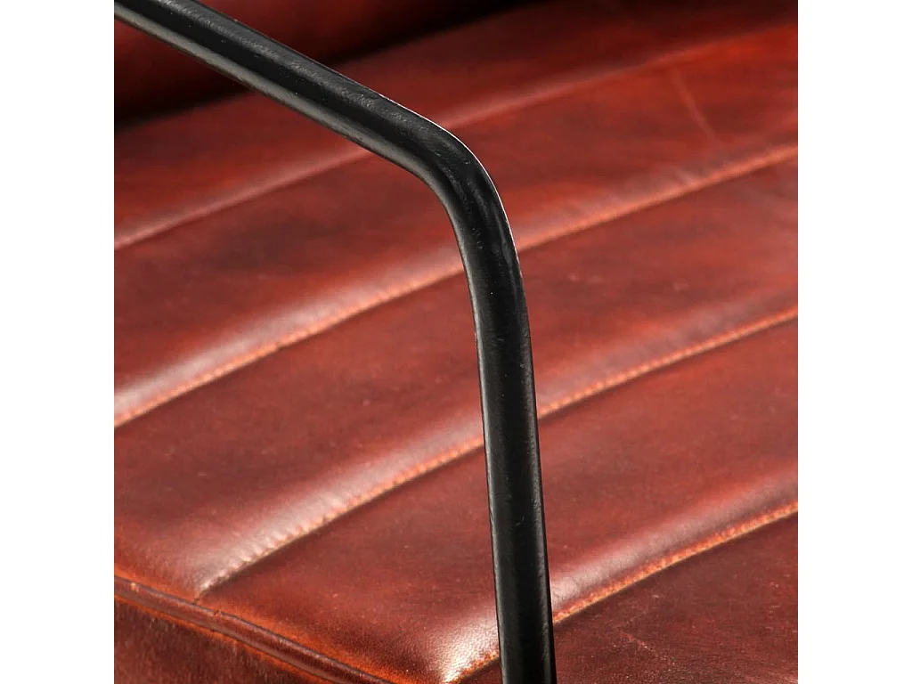 Fauteuil Marron foncé Cuir véritable