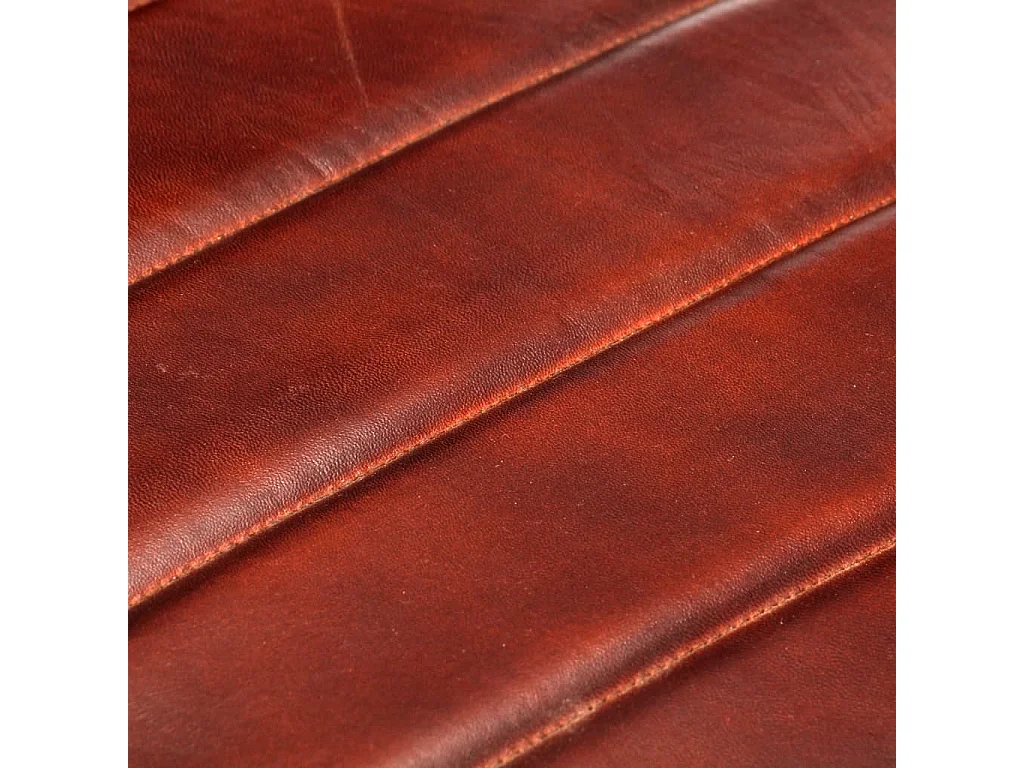 Fauteuil Marron foncé Cuir véritable