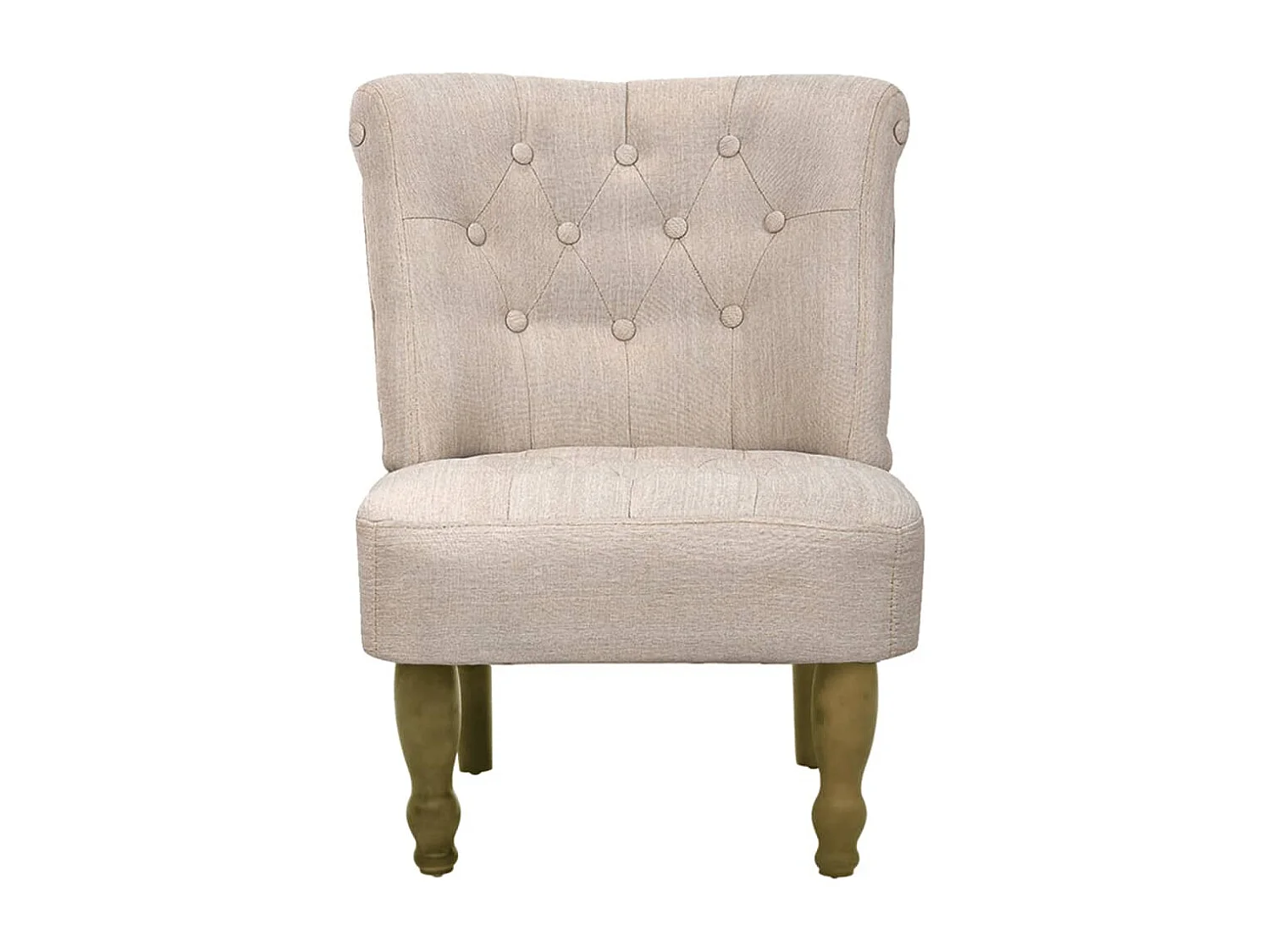 Fauteuil de style France Crème Tissu