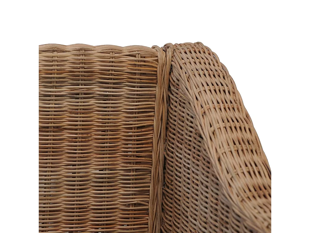 Fauteuil met kussens natuurlijk rattan