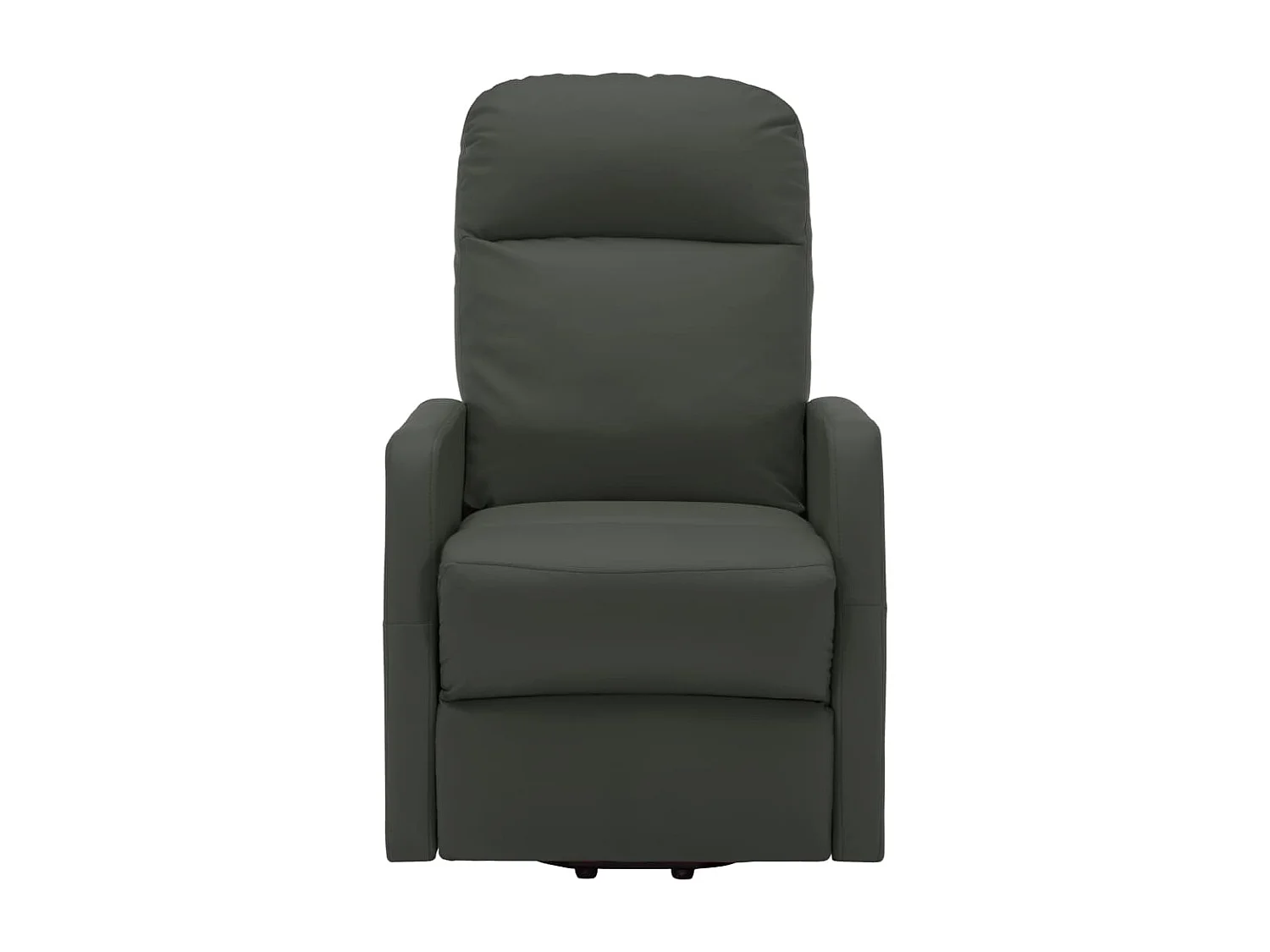 Sillón elevable de cuero sintético gris antracita