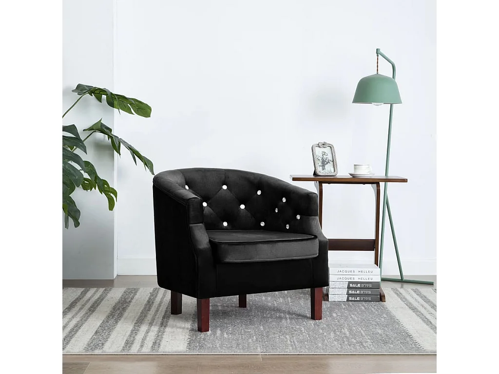 Fauteuil Noir Velours