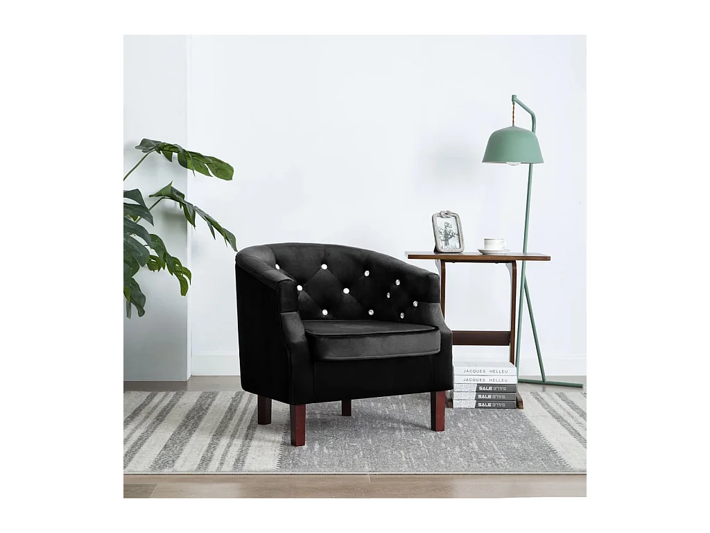 Fauteuil Noir Velours