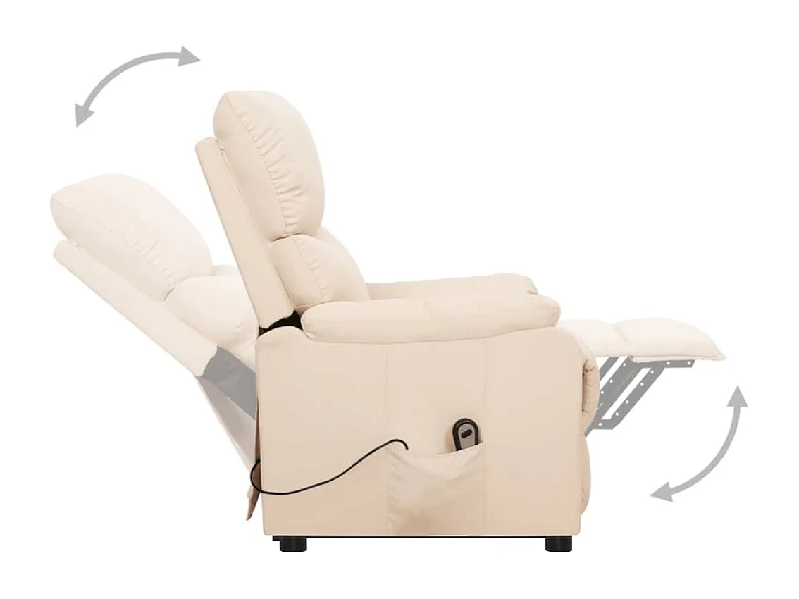 Poltrona elevatória tecido cor creme