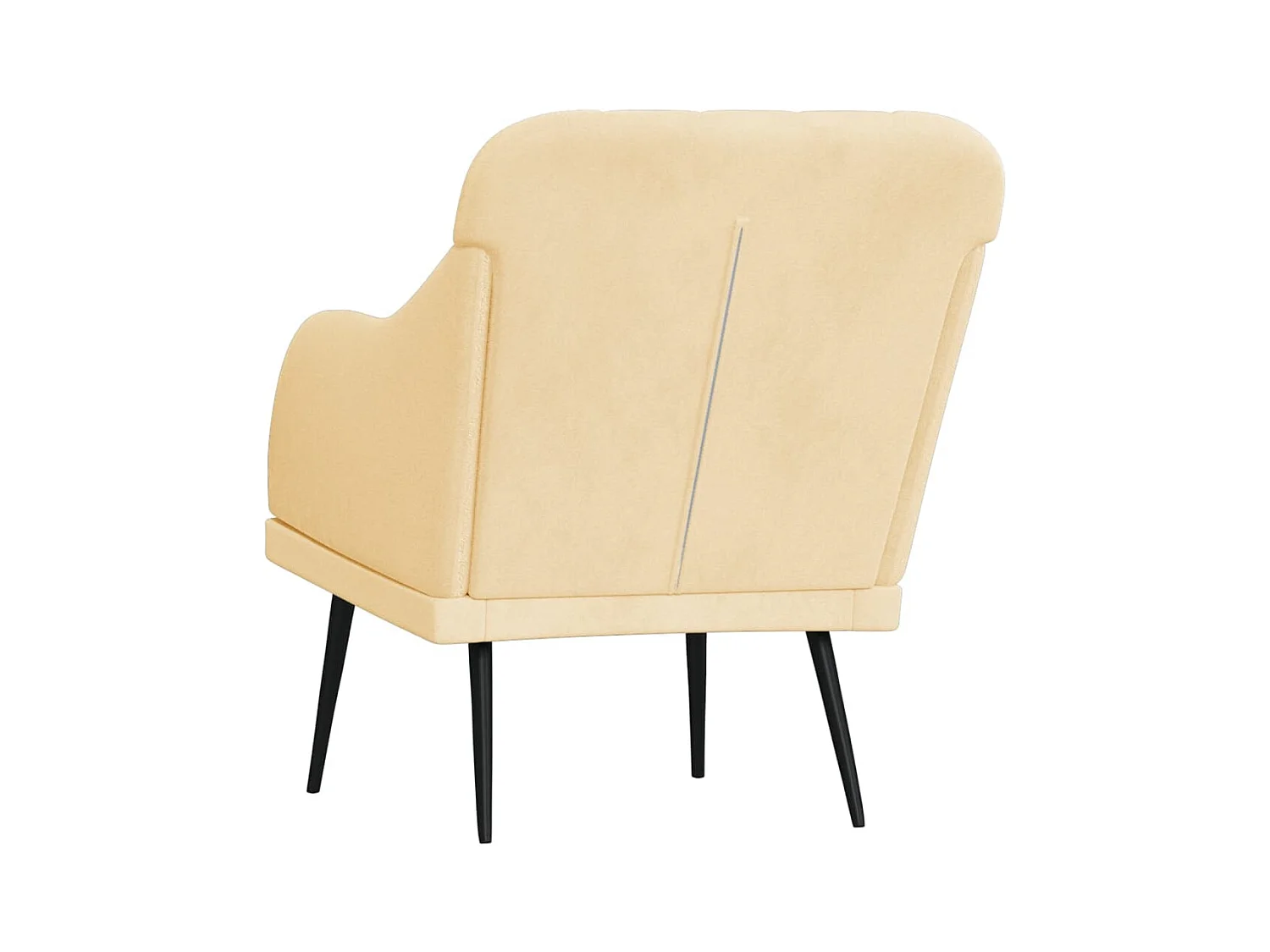 Fauteuil Crème 63x76x80 cm Velours