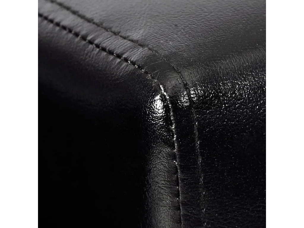 Sillón en forma de cubo de cuero sintético negro