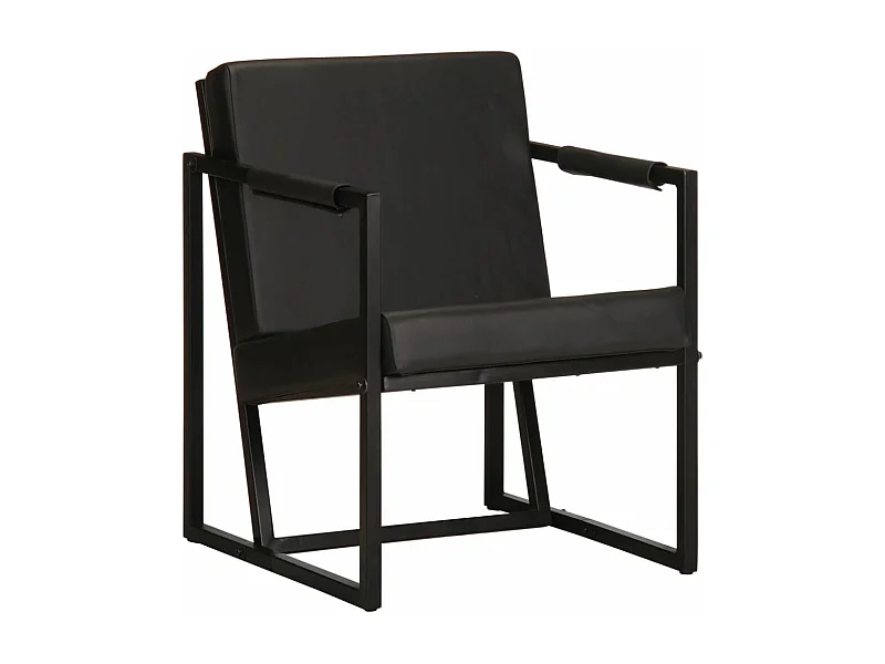 Fauteuil Noir Cuir véritable