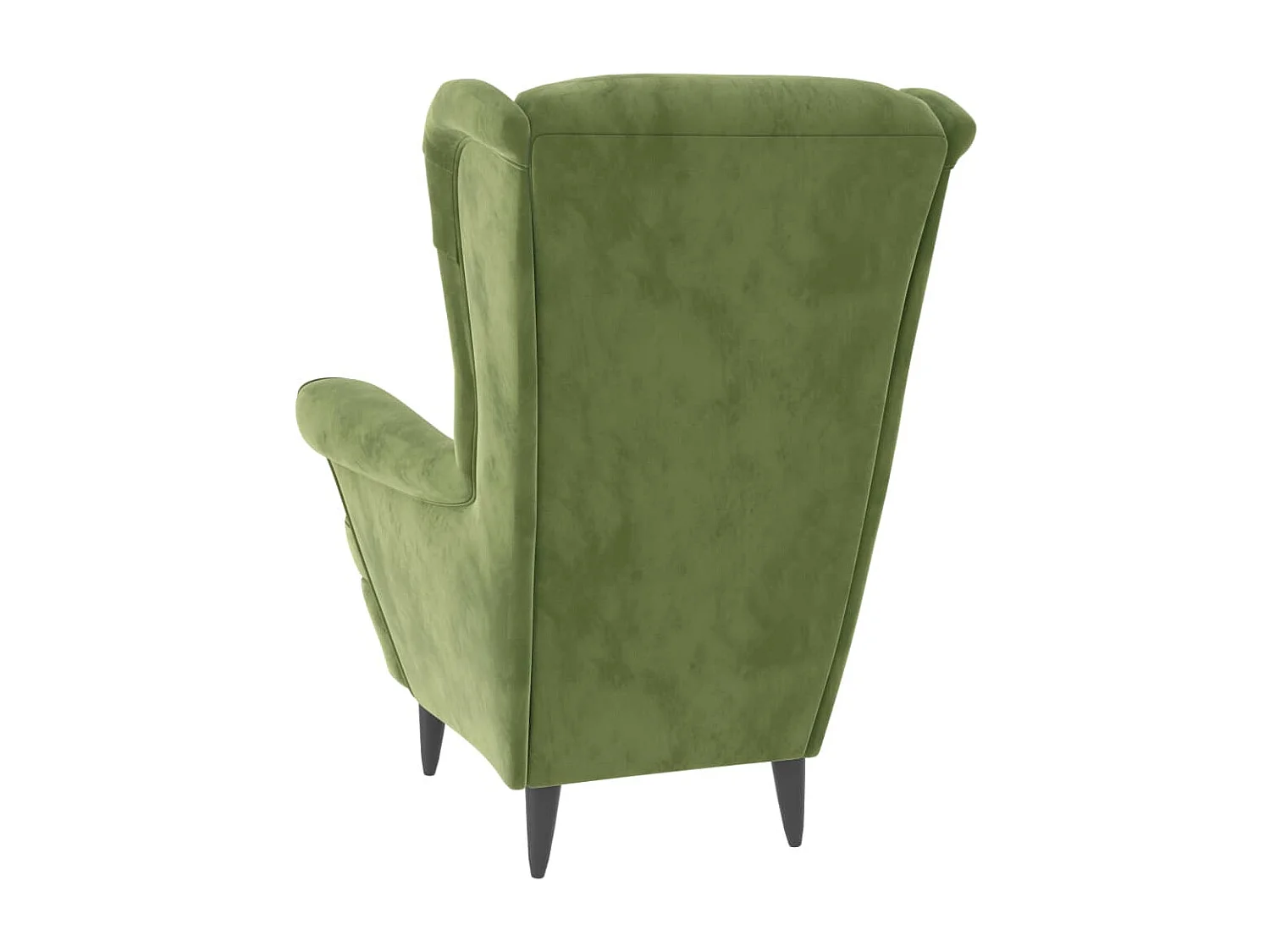 Poltrona de descanso com banco veludo verde-claro