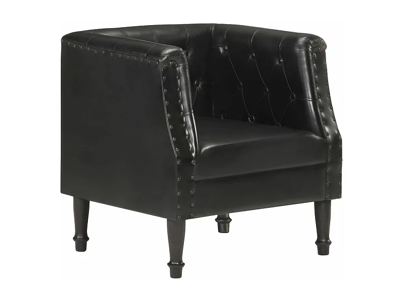 Fauteuil Noir Cuir véritable