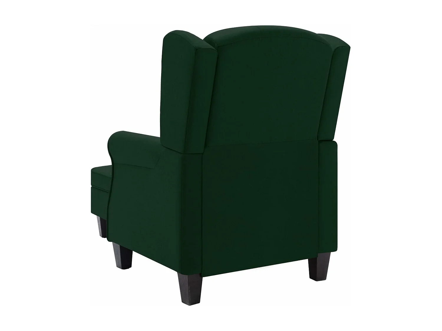 Fauteuil avec repose-pied Vert foncé Tissu
