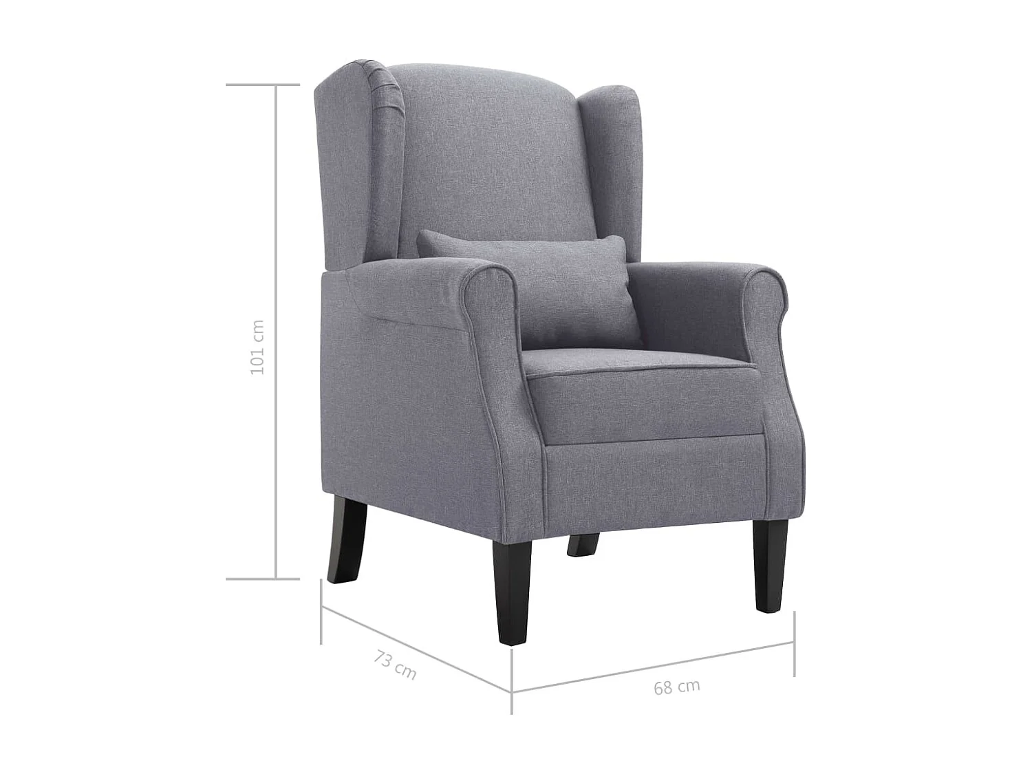 Fauteuil stof donkergrijs