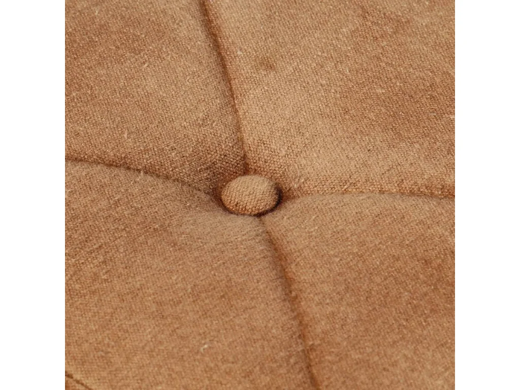 Fauteuil à oreilles avec repose-pied Marron Toile