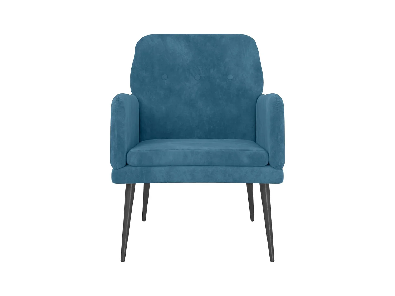Fauteuil Bleu 62x79x79 cm Velours