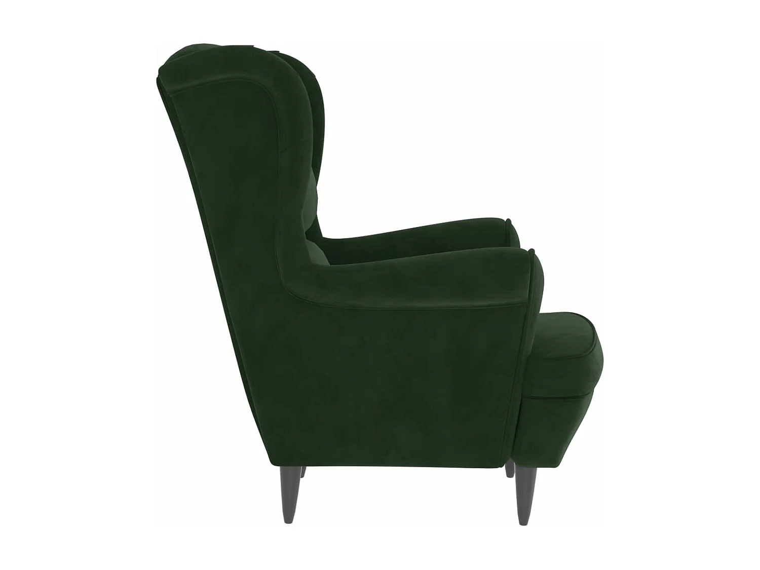 Fauteuil vert foncé velours