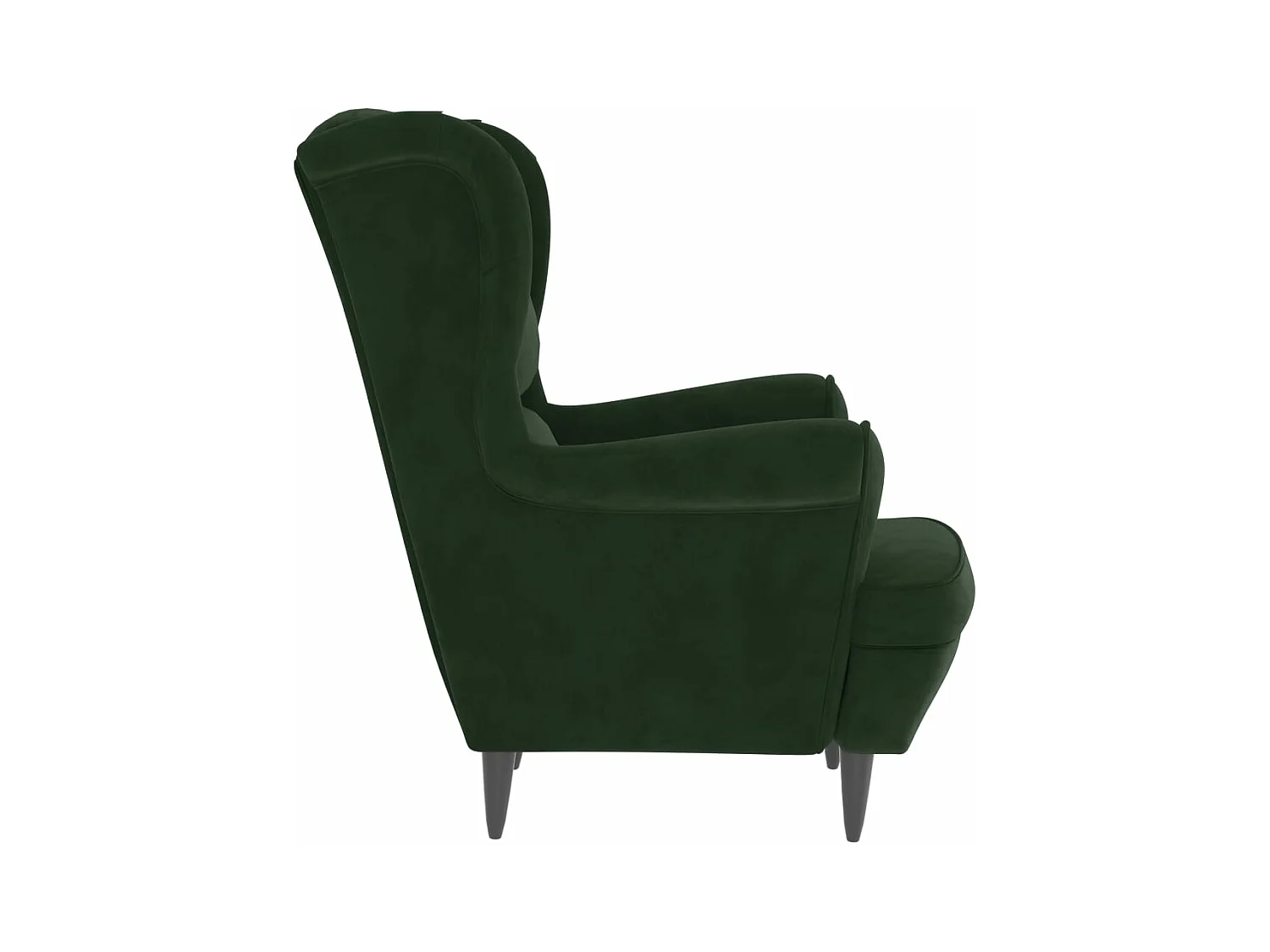 Fauteuil vert foncé velours