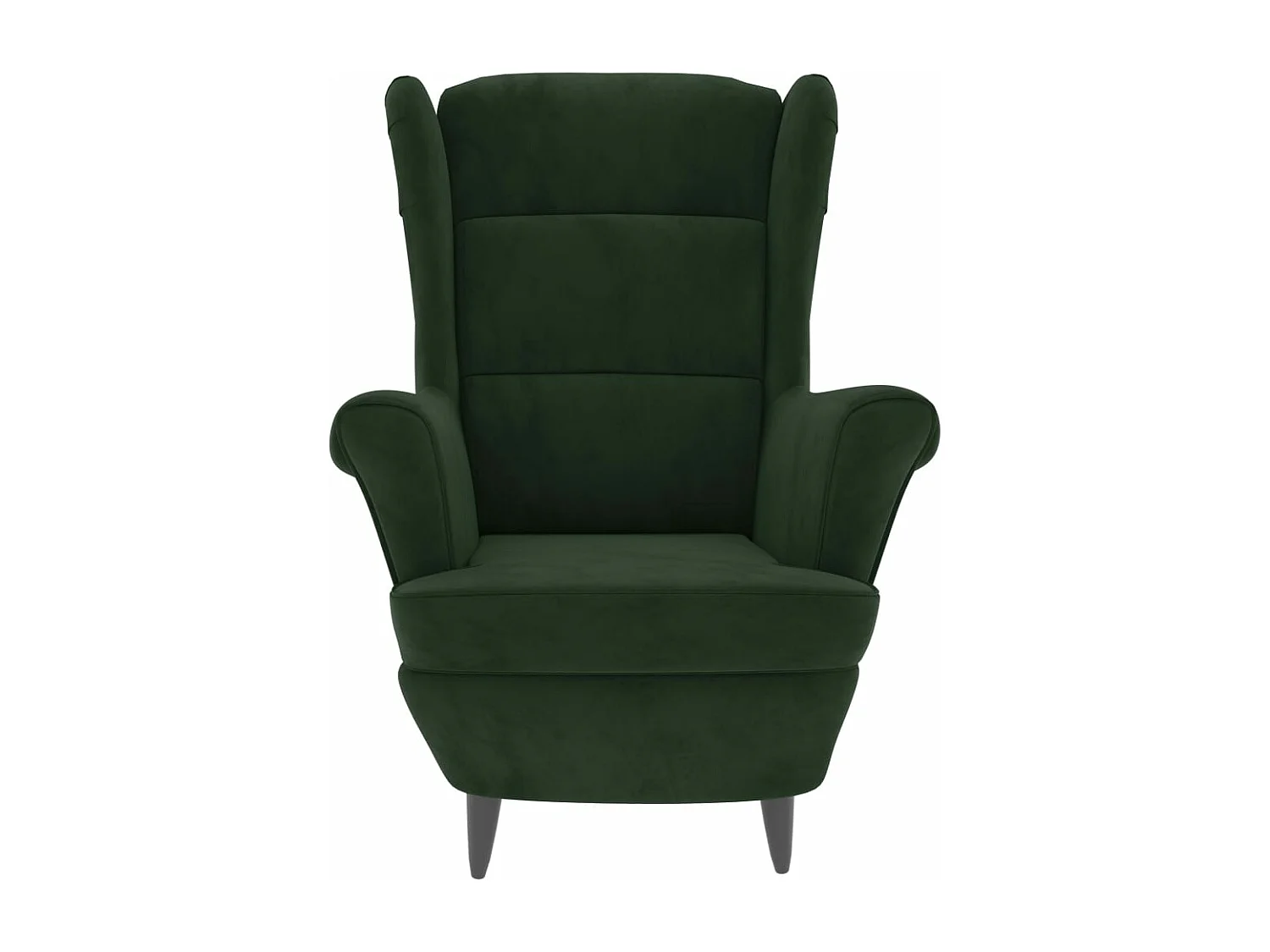 Fauteuil vert foncé velours