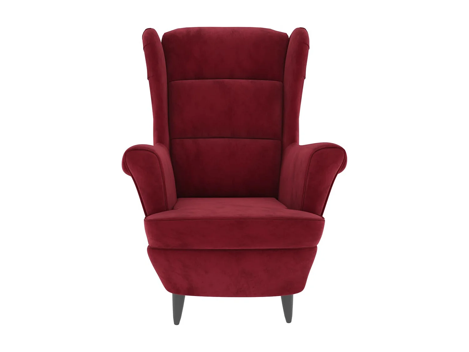 Fauteuil rouge bordeaux velours