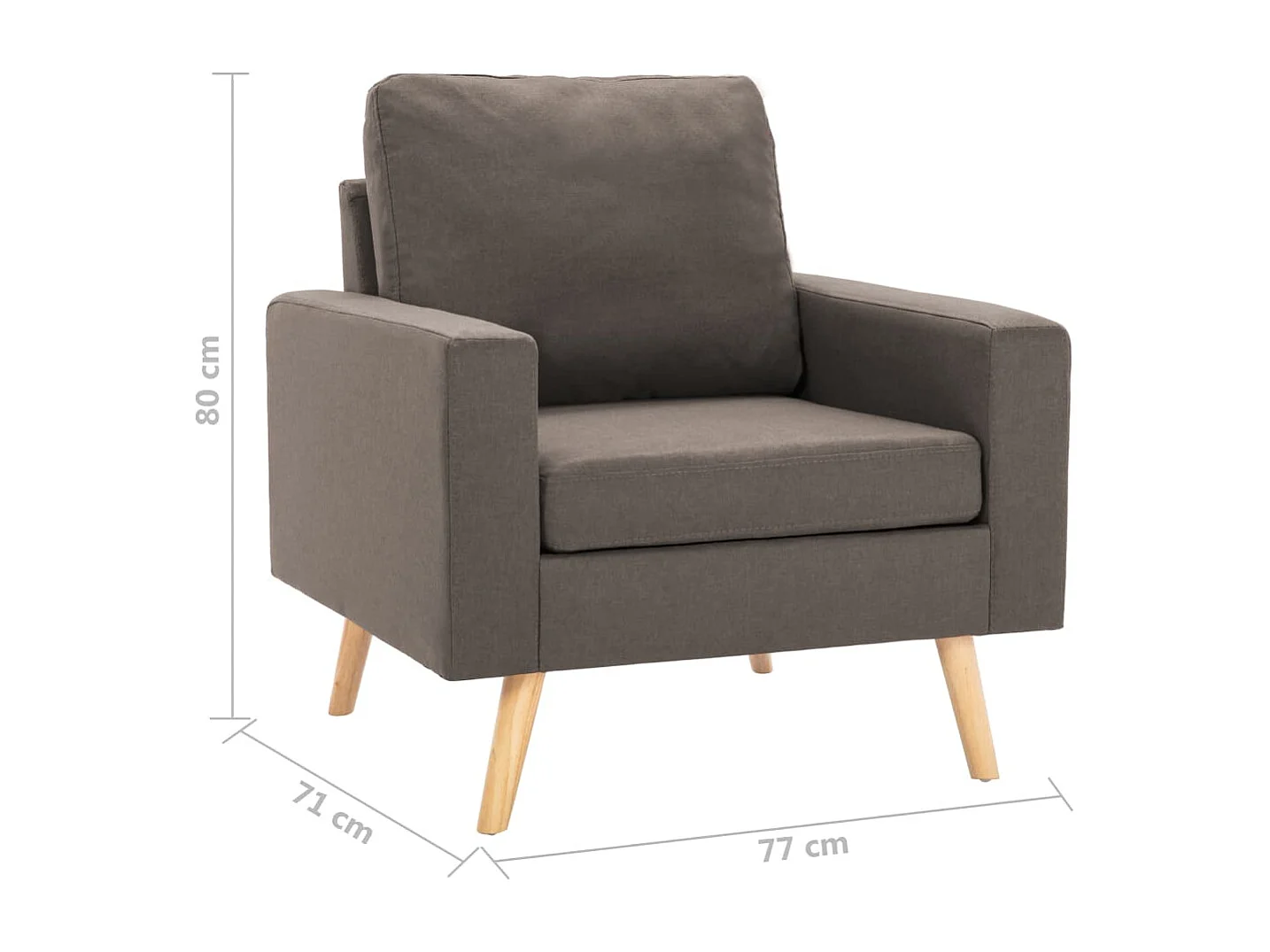 Fauteuil Taupe Tissu
