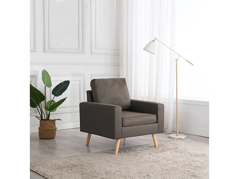 Fauteuil Taupe Tissu