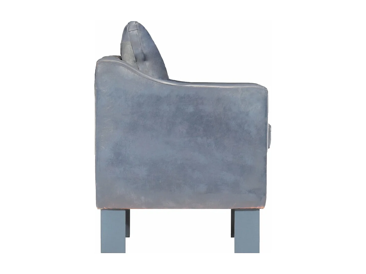 Fauteuil Gris Cuir véritable