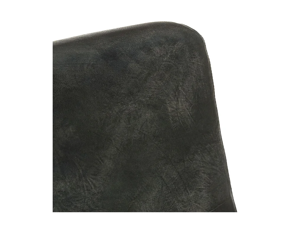 Fauteuil à 2 places Gris Cuir véritable