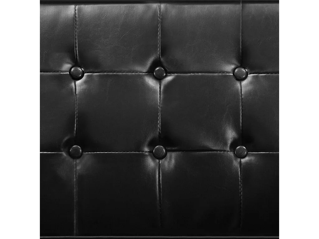 Sillón de cuero sintético negro