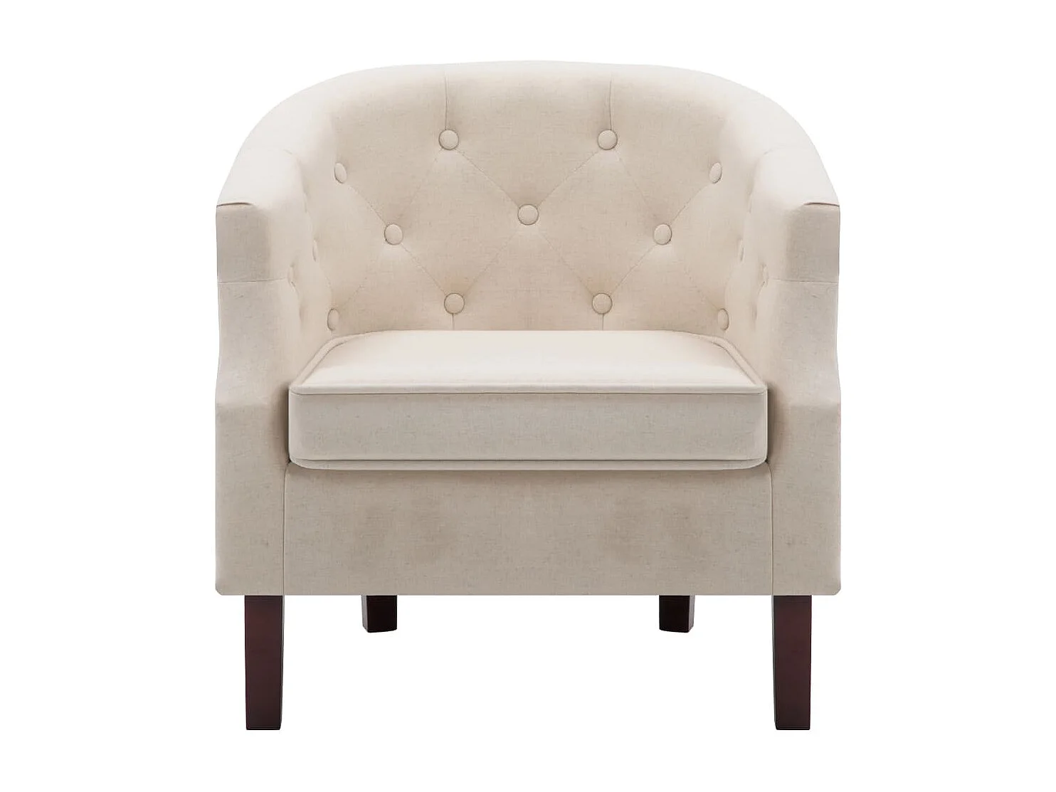 Sillón de tela beige