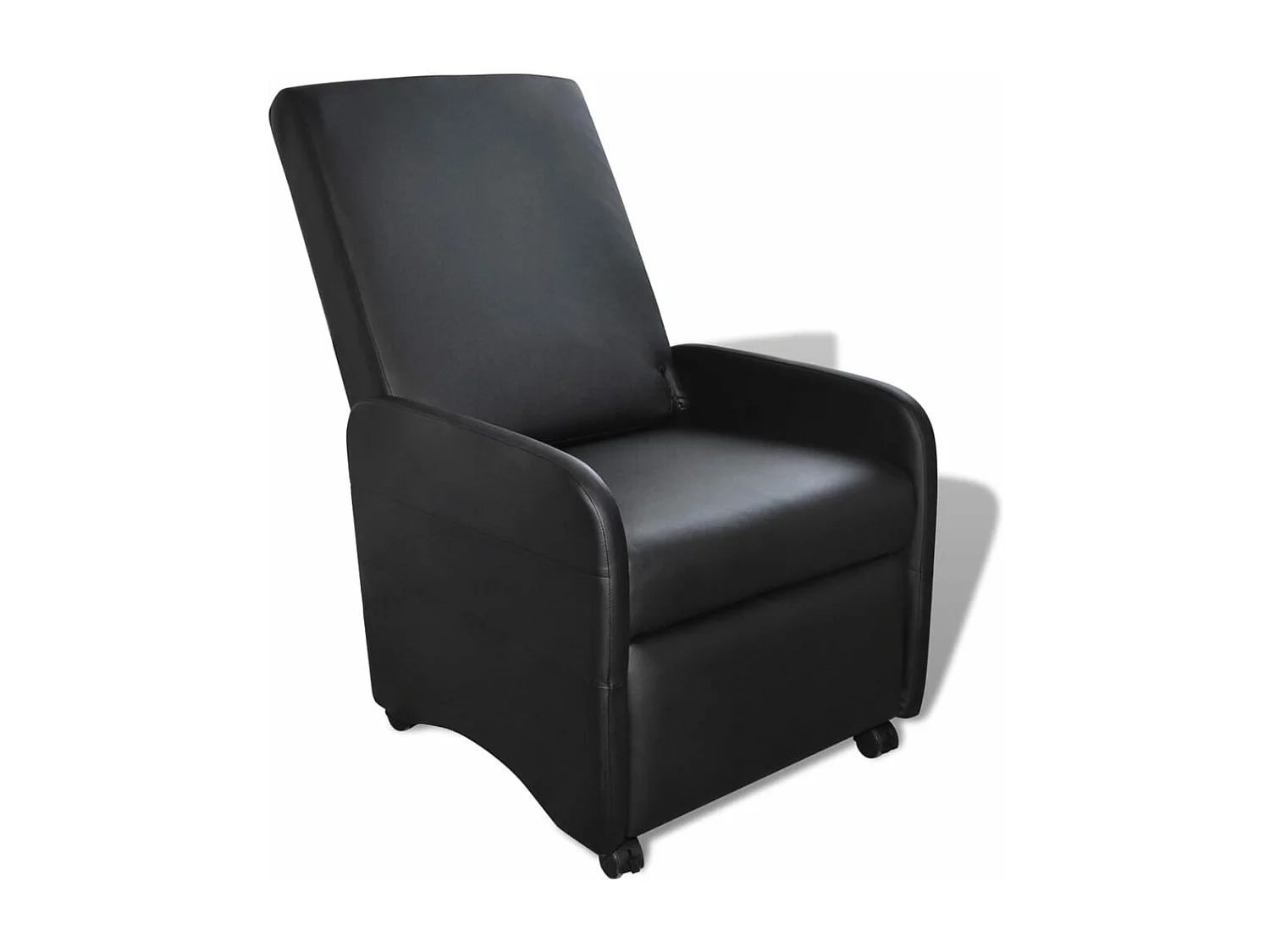 Fauteuil pliable Noir Similicuir